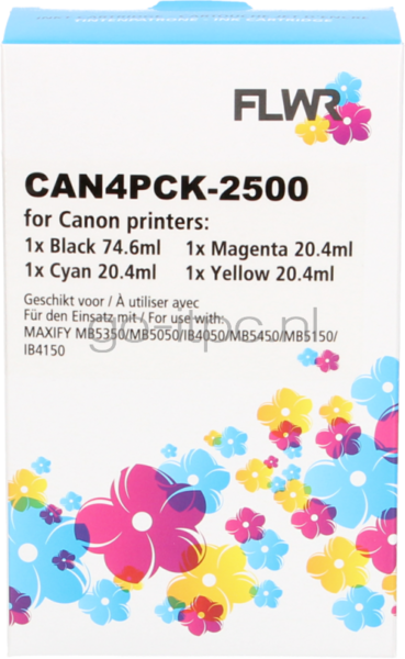 FLWR Canon PGI-2500XL Multipack zwart en kleur