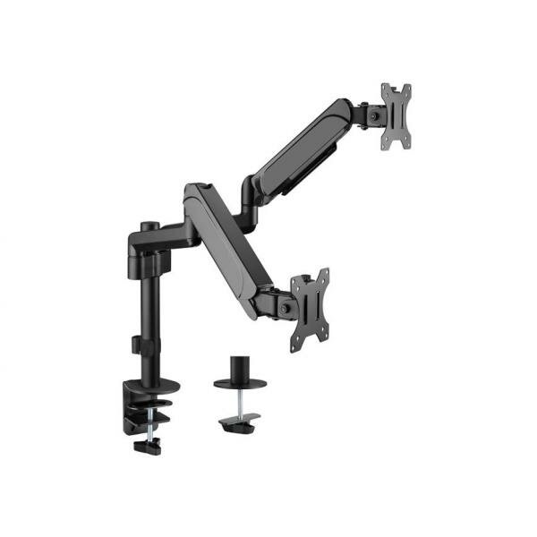 Equip 650133 17&quot;-32&quot; Dual Monitor Desk Mount Bracket, Clamp, 18 kg, 17&quot; - 32&quot;, 100 x 100 mm, Black