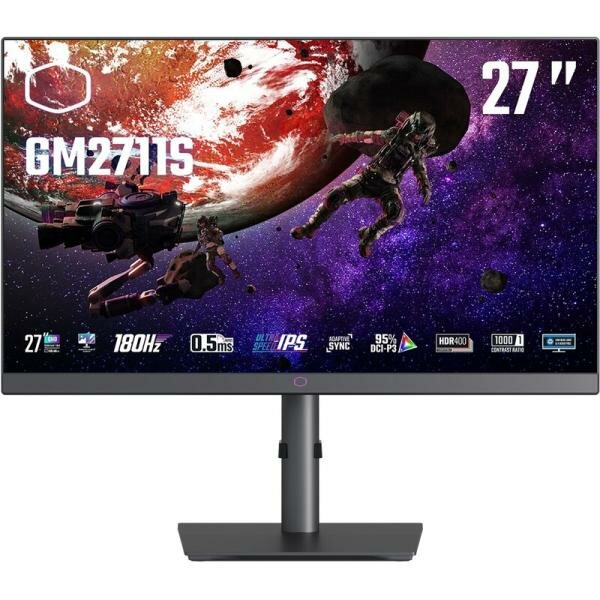 Cooler Master CMI-GM2711S-EK GM2711S 27&quot; QHD HDR Gaming Monitor, IPS, 2560x1440p, 180Hz