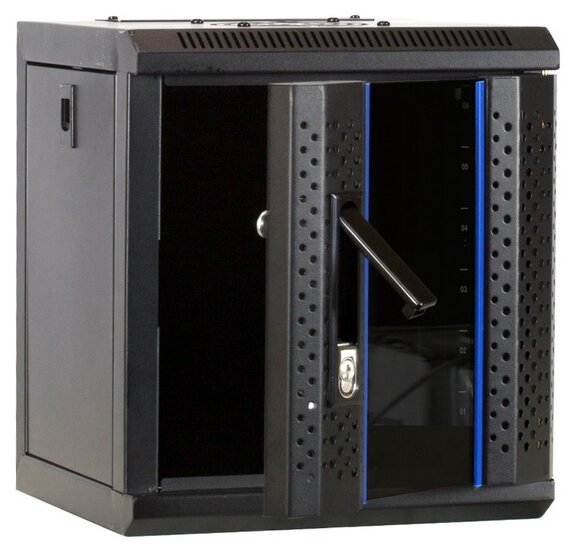 10 inch 4U serverkast met glazen deur 312x310x264mm (BxDxH)