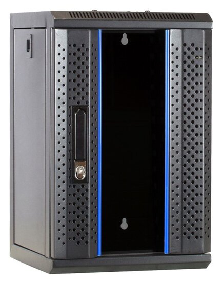 10 inch 9U serverkast met glazen deur 312x310x486mm (BxDxH)