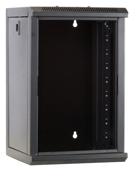 10 inch 9U serverkast met glazen deur 312x310x486mm (BxDxH)