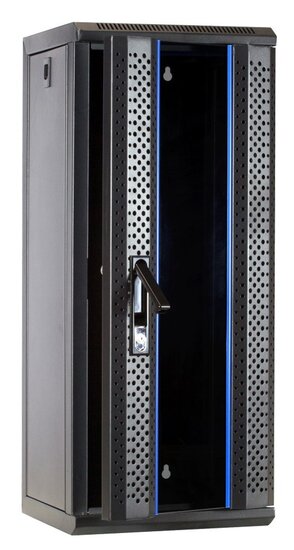 10 inch 15U serverkast met glazen deur 312x310x752mm (BxDxH)