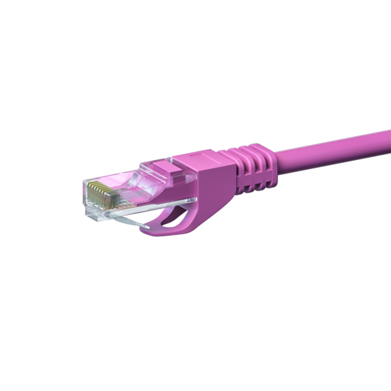 CAT6 UTP patchkabel 0,25m roze - CCA