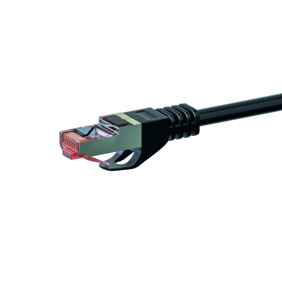 CAT6 S/FTP (PIMF) patchkabel 0,25m zwart