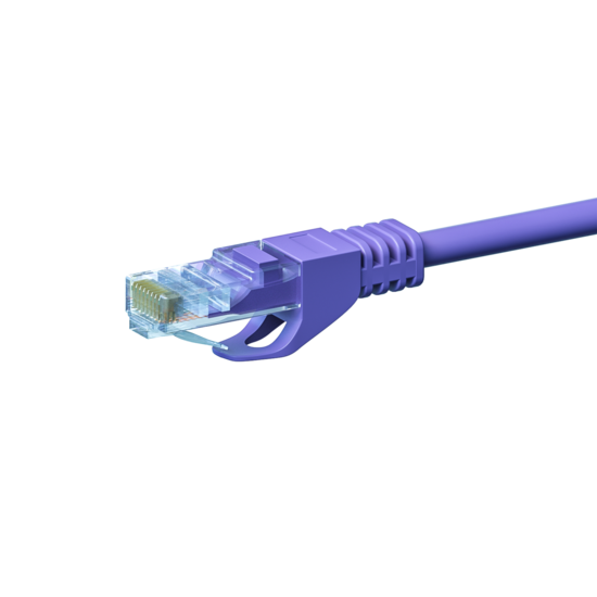 CAT5e UTP patchkabel 0,25m paars  - CCA