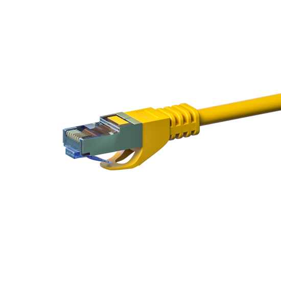 CAT6a S/FTP (PIMF) patchkabel 0,50m geel