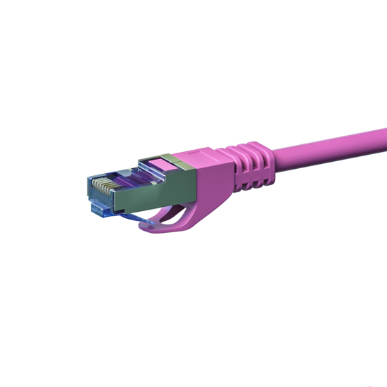 CAT6a S/FTP (PIMF) patchkabel 3m roze