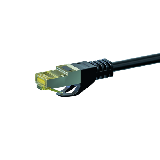 Cat7 S/FTP (PIMF) patchkabel 0,25m zwart