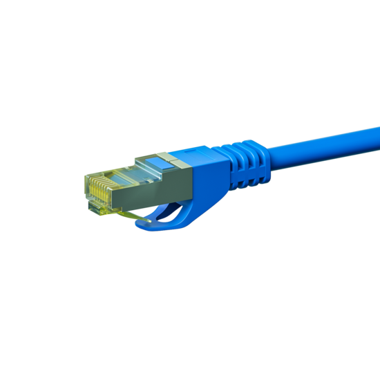 Cat7 S/FTP (PIMF) patchkabel 0,25m blauw