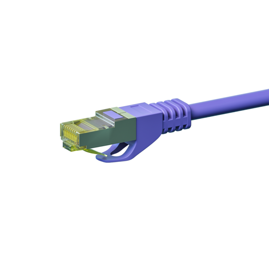 Cat7 S/FTP (PIMF) patchkabel 0,25m paars