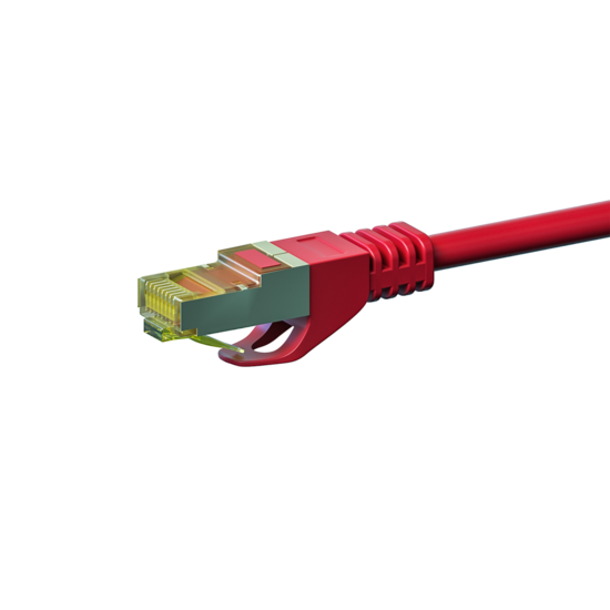 Cat7 S/FTP (PIMF) patchkabel 0,25m rood