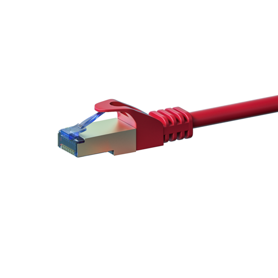 CAT6a S/FTP (PIMF) patchkabel 0,25m rood