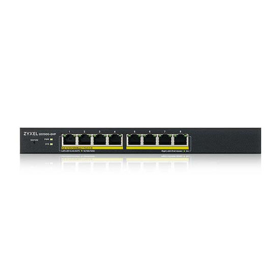 Zyxel 8-poorts GS1900 smart managed PoE+ switch