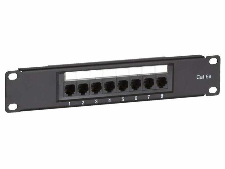 10 Inch CAT5e UTP patchpaneel - 8 poorts