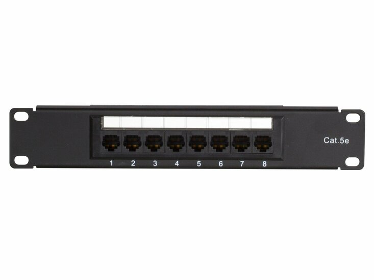 10 Inch CAT5e UTP patchpaneel - 8 poorts