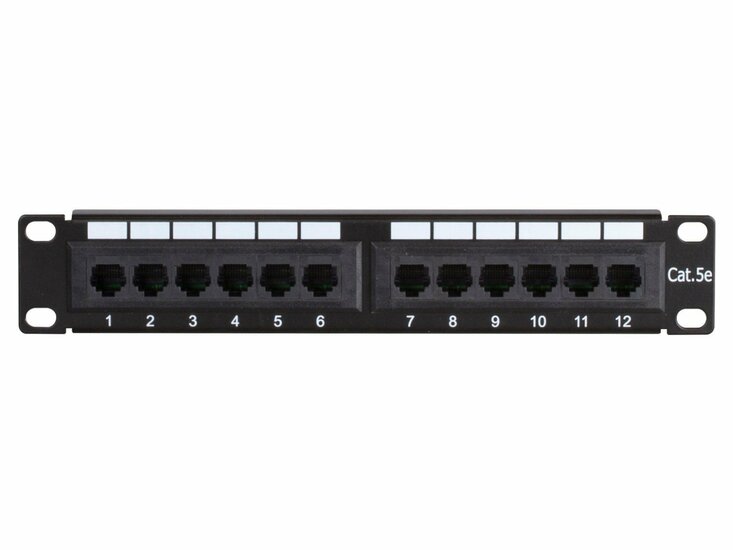 10 Inch CAT5e UTP patchpaneel - 12 poorts