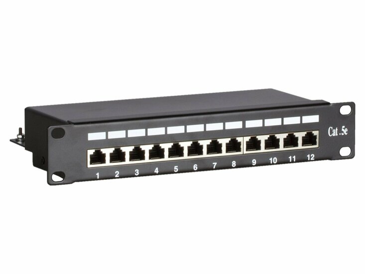 10 Inch CAT5e FTP patchpaneel - 12 poorts