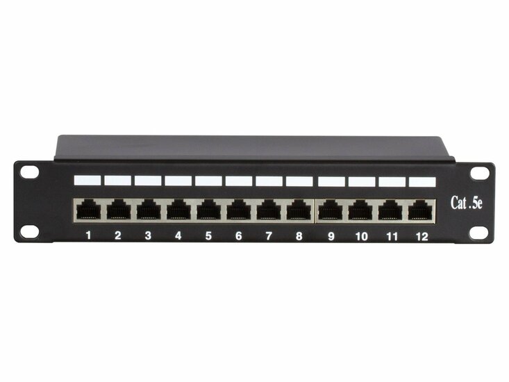 10 Inch CAT5e FTP patchpaneel - 12 poorts