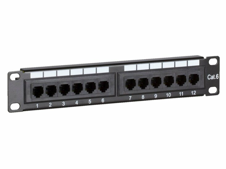 10 Inch CAT6 UTP patchpaneel - 12 poorts