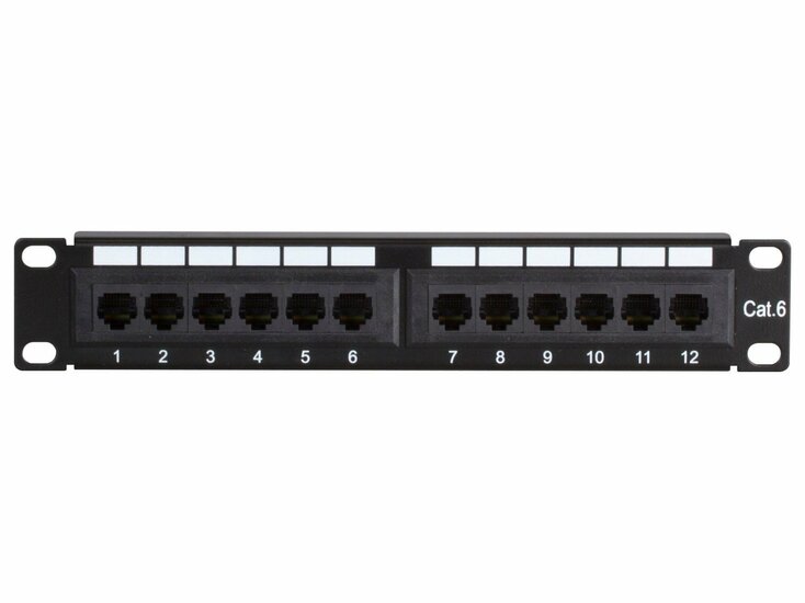 10 Inch CAT6 UTP patchpaneel - 12 poorts