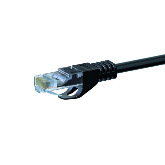 UTP CAT5e patchkabel 2m zwart - 100% koper