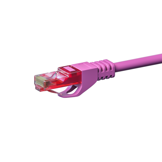 UTP CAT6 patchkabel 1m roze - 100% koper