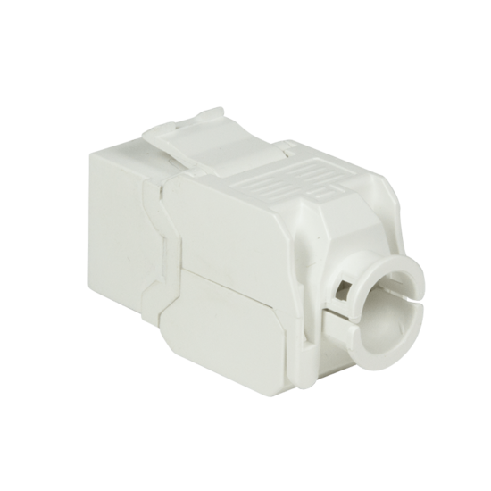 CAT6a UTP Keystone Connector - Toolless - Wit