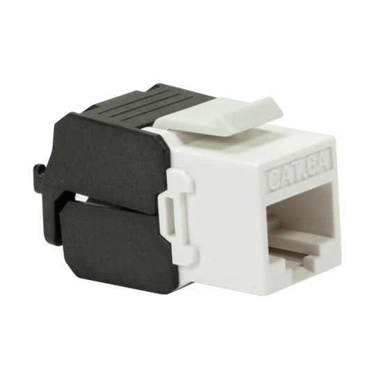 CAT6a UTP Keystone Connector - Toolless - Zwart/Wit