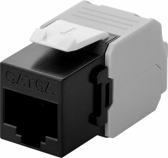 CAT6a UTP Keystone Connector - Toolless - Zwart