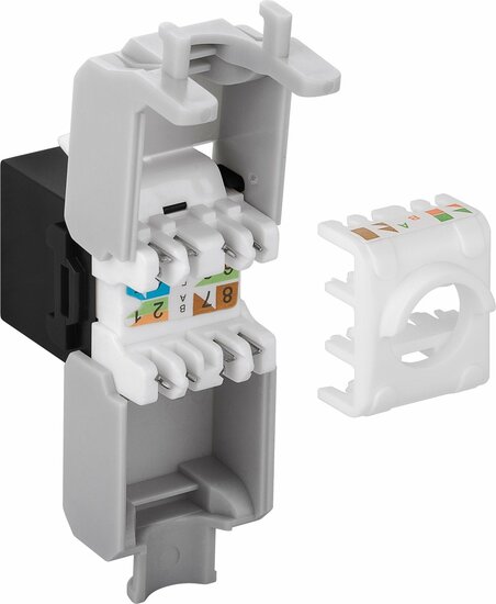 CAT6a UTP Keystone Connector - Toolless - Zwart