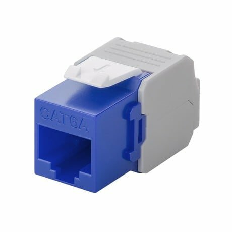 CAT6a UTP Keystone Connector - Toolless - Blauw