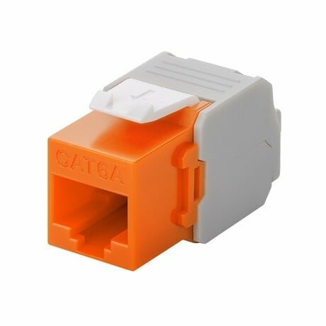 CAT6a UTP Keystone Connector - Toolless - Oranje