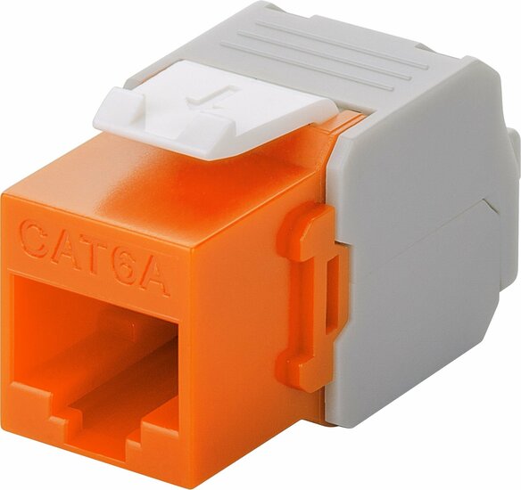 CAT6a UTP Keystone Connector - Toolless - Oranje