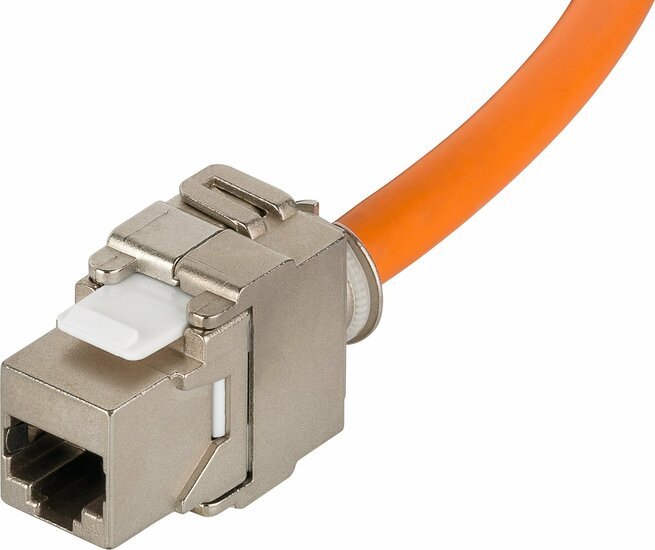 CAT7 S/FTP Kabelhaspel met CAT6a Keystone Connector -  RJ45 - 90 Meter