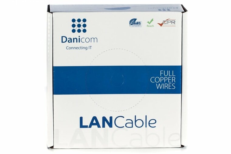 DANICOM CAT5E UTP 50m kabel op rol stug -  LSZH (Eca)