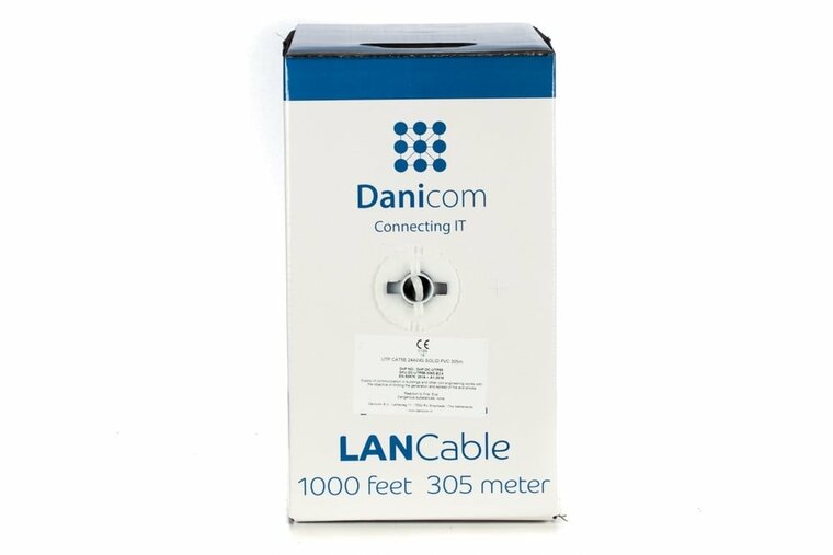 DANICOM CAT5E UTP 305m kabel op rol stug -  LSZH (Eca)