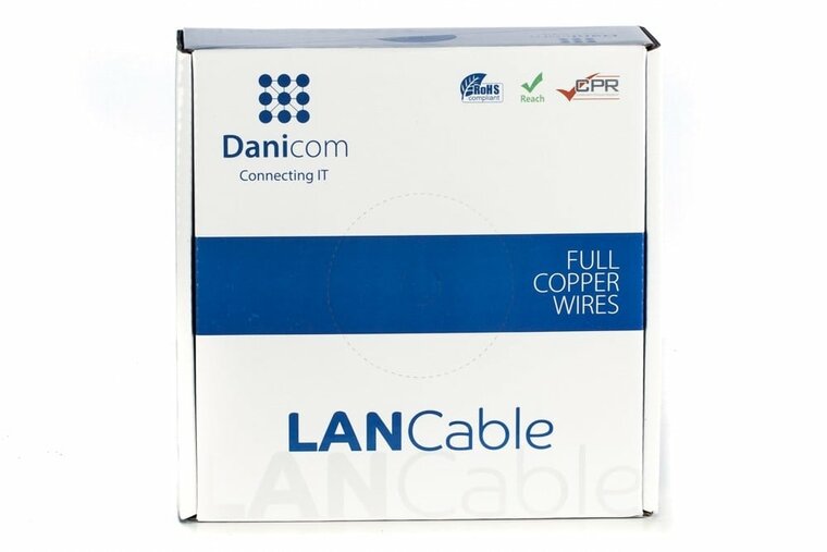 DANICOM CAT5E UTP 100m kabel op rol soepel -  PVC (Fca)