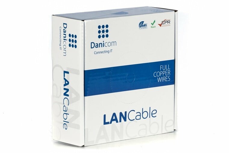 DANICOM CAT6 UTP 50m kabel op rol stug -  LSZH (Eca)