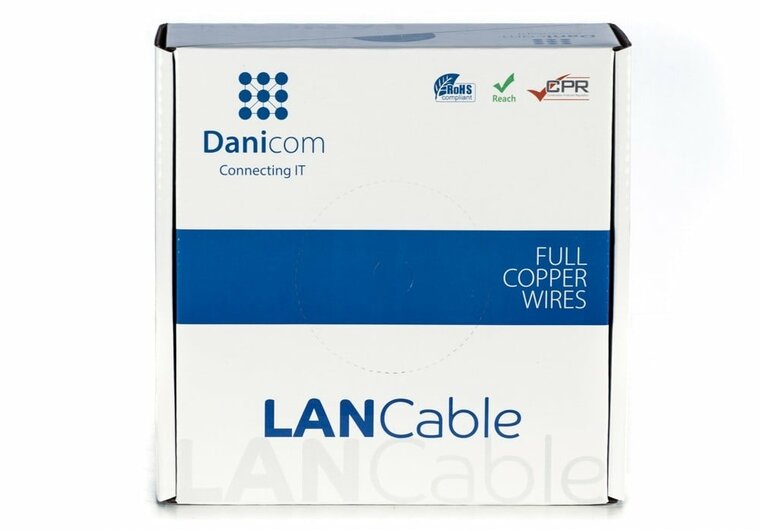 DANICOM CAT6 UTP 50m kabel op rol stug -  LSZH (Eca)