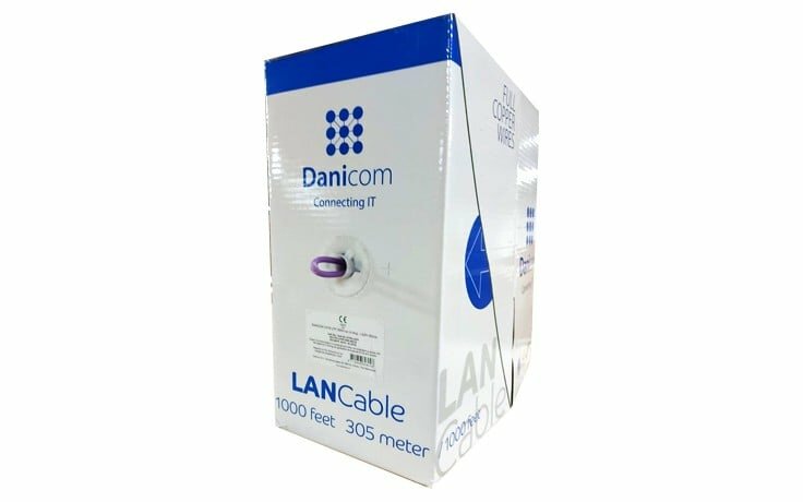 DANICOM CAT6 UTP 305m kabel op rol stug -  LSZH (B2ca)