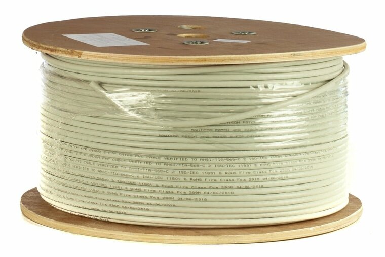 DANICOM CAT6A S/FTP 305m kabel op rol soepel - PVC (Fca)