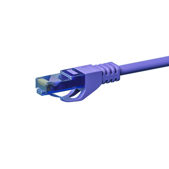 UTP CAT6a patchkabel 0,50m paars - 100% koper