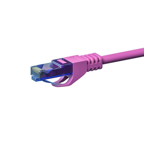 UTP CAT6a patchkabel 1m roze - 100% koper