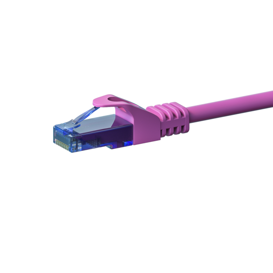 UTP CAT6a patchkabel 2m roze - 100% koper