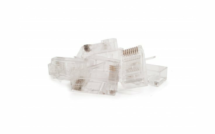 CAT6A Connector RJ45- Unshielded  - voor stugge kern - 10 stuks