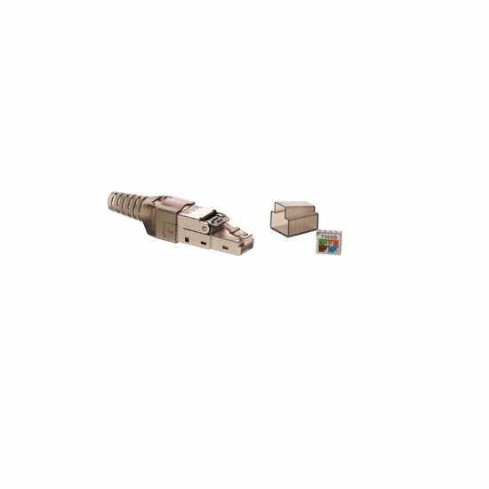 S/FTP CAT6A Toolless RJ45 Connector - voor stugge kern