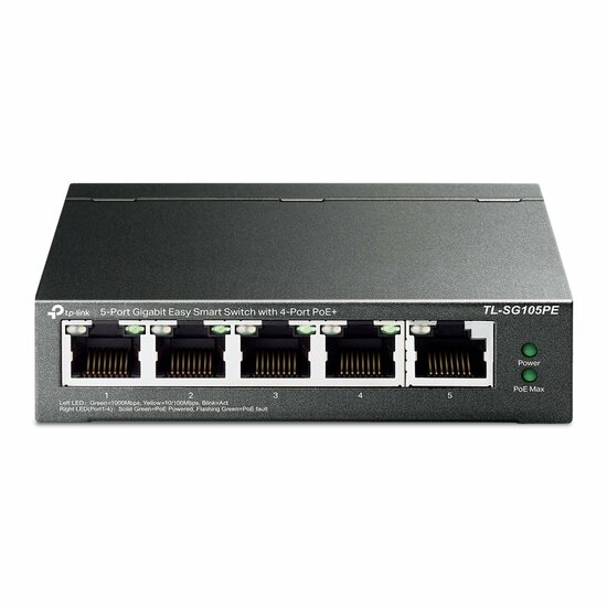 TP-Link 5-poorts SG105PE unmanaged PoE smart switch