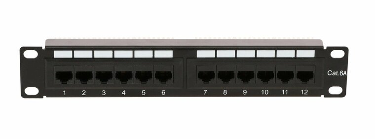 10 Inch CAT6a UTP patchpaneel - 12 poorts