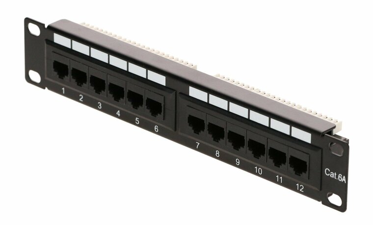 10 Inch CAT6a UTP patchpaneel - 12 poorts